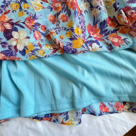 NWT Taylor Chiffon Maxi Dress in Aquamarine Mauve - Picture 11 of 13